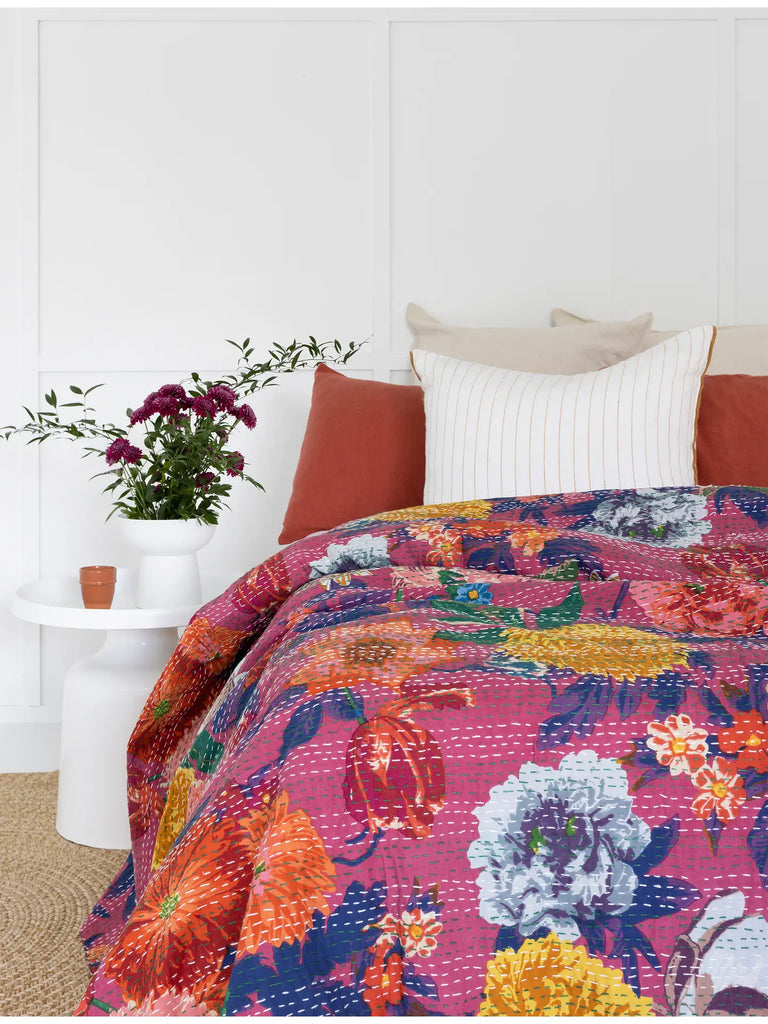 Anthropologie kantha quilt sale